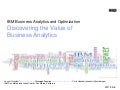 Discover the value in IBM Business Analytics