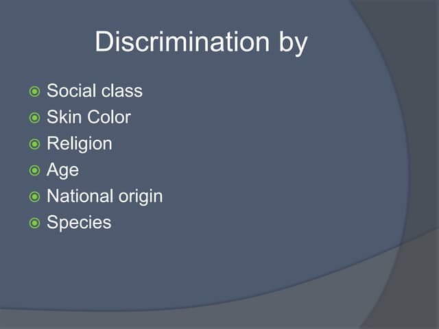 discrimination-ppt
