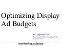 Display Advertising Budget Allocation