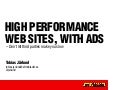 High Performance Web Sites, With Ads: Don&rsquo;t let third parties make you slow