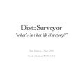 Perl Dist::Surveyor 2011