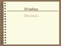 Dividing Decimals
