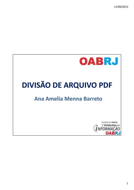 Divisão de arquivo PDF 