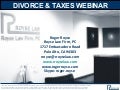 Divorce and taxes