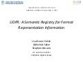 Dlf 2011UDFR-a-semantic-registry-for-format-representation-information-v1