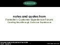 DLYohn notes & quotes from Forrester Customer Experience Forum 2010