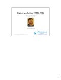 Digital Marketing (DMK201 at www.OnlinePIU.com) - Lecture 3: Planning for Digital Marketing