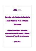 Derecho a la asistencia sanitaria víctimas de la Trata de Personas.