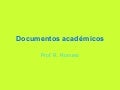Documentos académicos fic
