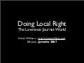 Doing Local Right