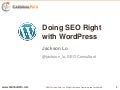 Doing SEO Right with WordPress