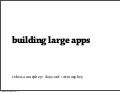 DojoConf: Building Large Apps