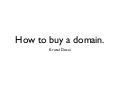 How to buy a domain