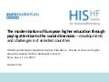 The modernisation of European higher education through paying attention to the social dimension: developments and challenges in 4 selected countries – Dominic Orr