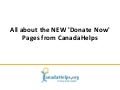 All about the NEW &rsquo;Donate Now&rsquo; Pages from CanadaHelps