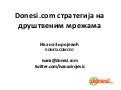 Donesi.com strategija na drustvenim medijima