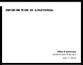 Information is a Material