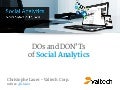 DOs and DONT&rsquo;s of Social Analytics