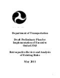 Department of Transportation Preliminary Regulatory Reform Plan