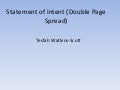 Double page spread Statement of Intent