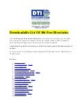 Downloadable list of 106 free directories
