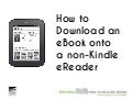 How to Download an eBook onto a non-Kindle eReader