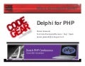 DPC2007 CodeGear, Delphi For PHP (Pawel Glowacki)
