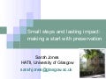 Getting started in digital preservation