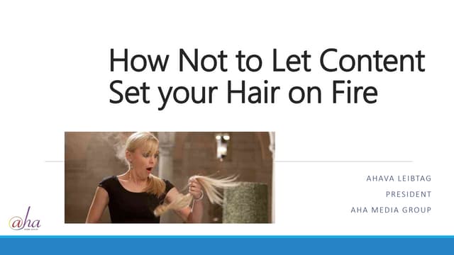 How Not to Let Content Set your Hai...