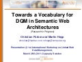 Towards a Vocabulary for Data Quality Management in Semantic Web Architectures
