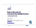 Keys To Success For New Mobile Devices, Dr. Phil Hendrix, immr, Sept. 2010