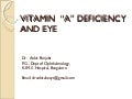 Vitamin A Deficiency & Eye