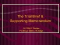 Drafting the trial brief