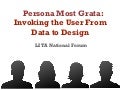 Persona Most Grata: Invoking the User From Data to Design