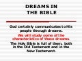 Dreams and symbols from the bible  part 2