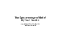 On Dretske&rsquo;s The Epistemology of Belief