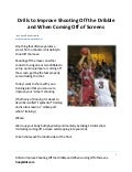 Drills to improve basketball shooting off the dribble and when coming off of screens