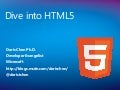 Dive into HTML5