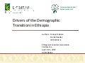 Drivers of the demographic transition in Ethiopia
