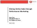 Driving online sales through performance marketing