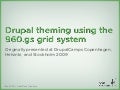 Drupal theming using the 960.gs grid system