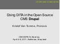 DITA in the Open Source CMS Drupal - Baltimore 2011