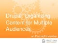 Drupal: Organizing Content for Multiple Audiences