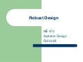 DS-004-Robust Design