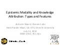 A model for epistemic modality and knowledge attribution
