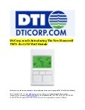 DtiCorp.com Is Introducing The New Honeywell TR71 Zio LCD Wall Module