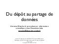 Du dépôt au partage de données