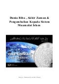 Dunia riba   akhir zaman & pengembalian kepada sistem muamalat islam