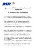 Travail de mandataire 2008