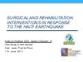 Duttine surgical and rehab interventions in response to the haiti eq crdr.disaster.symp.isprm11